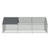 Dellonda Walk-In Galvanized Steel Chicken Run with Roof Cover & PVC Coated Chicken Wire - DG280