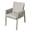 Dellonda Fusion Garden/Patio Dining Chairs with Armrests 4pc - Light Grey