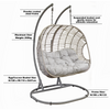 Dellonda Double Swinging Egg Chair with Cushion