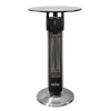 Dellonda Bistro Table with 1600W Heater, 95cm, Black/Stainless Steel