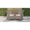 Dellonda Chester Rattan Wicker Outdoor Garden Dining Chairs 2pc
