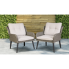 Dellonda Buxton Rattan Wicker Outdoor Chair Set 2pc