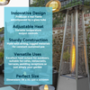 Dellonda 13kW Pyramid Gas Patio Heater 13kW Commercial/Garden Use - Stainless Steel
