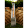 Dellonda 13kW Pyramid Gas Patio Heater 13kW Commercial/Garden Use - Stainless Steel