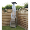 Dellonda 13kW Pyramid Gas Patio Heater 13kW Commercial/Garden Use - Stainless Steel
