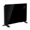 Baridi Electric Glass Panel Heater, 2000W, Thermostat Controlled Radiator with 24Hr 7 Day Timer, Wi-Fi Enabled, Remote Control, Black