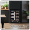 Baridi 40 Bottle/120 Can Under-Counter/Freestanding Dual Zone Wine Fridge & Cooler 60cm