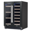 Baridi 40 Bottle/120 Can Under-Counter/Freestanding Dual Zone Wine Fridge & Cooler 60cm