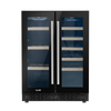 Baridi 40 Bottle/120 Can Under-Counter/Freestanding Dual Zone Wine Fridge & Cooler 60cm