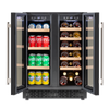 Baridi 40 Bottle/120 Can Under-Counter/Freestanding Dual Zone Wine Fridge & Cooler 60cm