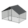 Dellonda Walk-In Galvanized Steel Chicken Run with Roof Cover & PVC Coated Chicken Wire - DG278