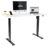 Dellonda Single Motor Ultra-Quiet Adjustable-Height Electric Sit/Stand Desk - White Desktop - DH36