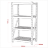 Heavy-Duty Racking Unit with 4 Mesh Shelves 640kg Capacity Per Level - AP6372