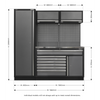 Superline PRO® Storage System with Stainless Steel Worktop 1.96m - APMSSTACK09SS