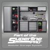 Superline PRO® Storage System with Stainless Worktop 4.92m - APMSSTACK15SS
