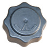 Direct Replacement Radiator Expansion Bottle Cap for Freelander 1, image of a metal radiator cap with warning symbols and a textured surface.