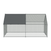 Dellonda Walk-In Galvanized Steel Chicken Run with Roof Cover & PVC Coated Chicken Wire - DG279