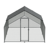 Dellonda Walk-In Galvanized Steel Chicken Run with Roof Cover & PVC Coated Chicken Wire - DG279