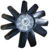Direct Replacement Viscous Fan Assembly for Discovery 2 Td5, automotive cooling fan with multiple blades and metal central hub.