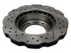 Wavy Cross Drilled & Grooved Brake Disc Solid Rear for Defender Terrafirma LR189051WCDG