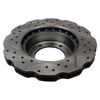 Terrafirma Wavy Cross Drilled & Grooved Brake Disc Vented / Front for Discovery 2