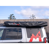Close up of Terradactyl 2/5 awning storage cover mounted on vehicle roof rack