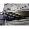 Interior view of shower awning showing LED light strip and support arms