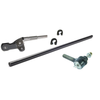 Direct Replacement Drag Link Steering Rod KIT Right Hand Drive for Defender, automotive steering components including a drag link, adjustment tube, and tie rod end with ball joint.