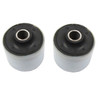 Direct Replacement Pair of Replacement Front Radius Arm Bushes for Discovery 2, white rubber bushes with metal inserts for vehicle suspension repair.