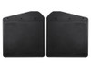 Direct Replacement Front Mudflaps Plain for Defender, black rubber mudflaps designed for front installation on Defender vehicles.