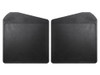 Direct Replacement Front Mudflaps Plain for Defender, black rubber mudflaps designed for front installation on Defender vehicles.