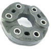 GKN Rear Propshaft Rubber Coupling for Discovery 1 & 2, automotive replacement part with black rubber and metal components for connecting the prop shaft.