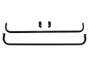 Britpart Bulkhead Reduction Bar Kit for Defender, image showing two black metal bars with mounting brackets.