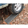 Britpart 4x4 Recovery Waffle Boards 50mm, a grey plastic waffle-style recovery board placed under a vehicle tire to aid off-road traction.