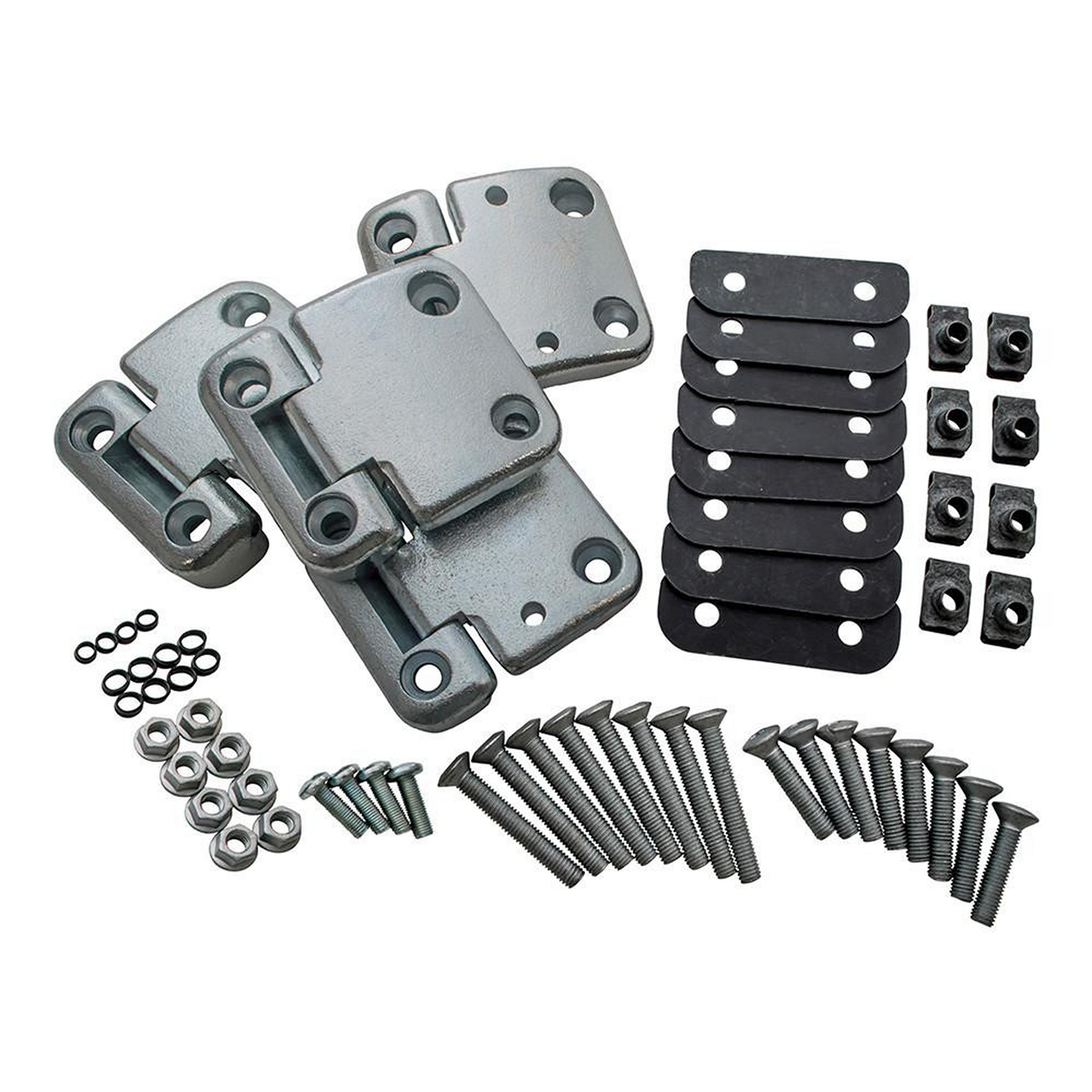 GPM Edelstahl Türscharniere Für Traxxas TRX-4 Defender - 4-teiliges Set In Schwarz, Mit Schrauben, Für Realistische RC-Crawler Detaillierung