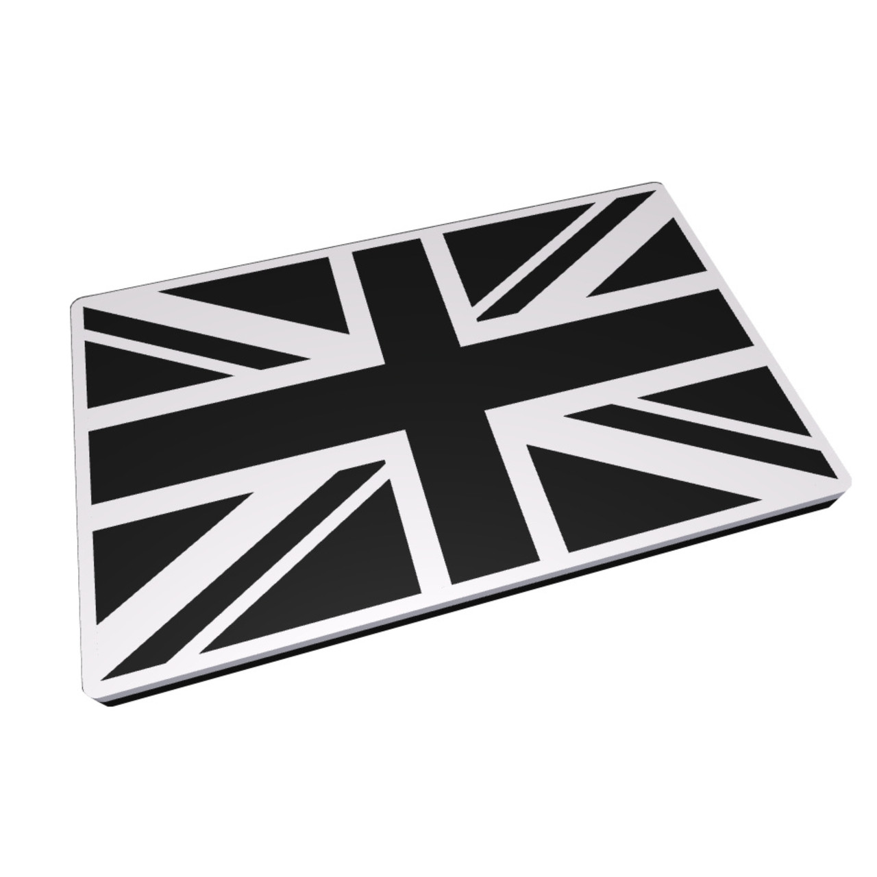 〚UNION JACK〛Limited Edition 350／No.88 Monochrome 3D Printed Union Jack Badge – Black and White | JGS4x4