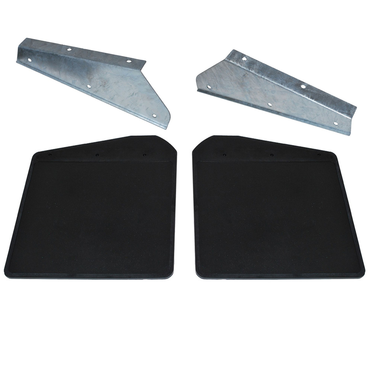 Front Mud Flaps With Galvanised Brackets for Defender | JGS4x4