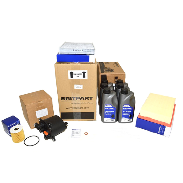 Freelander 2 2.2 diesel engine service kit with Britpart XD 5W30 oil and filters