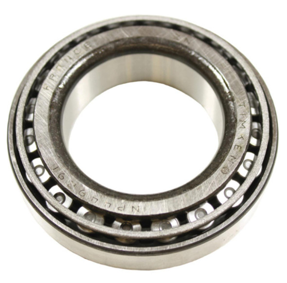 Front or Rear Discovery 1 Wheel Bearing, Direct Replacement Wheel Bearing Front Or Rear for Discovery 1, close-up view of a metal bearing with ball bearings inside.