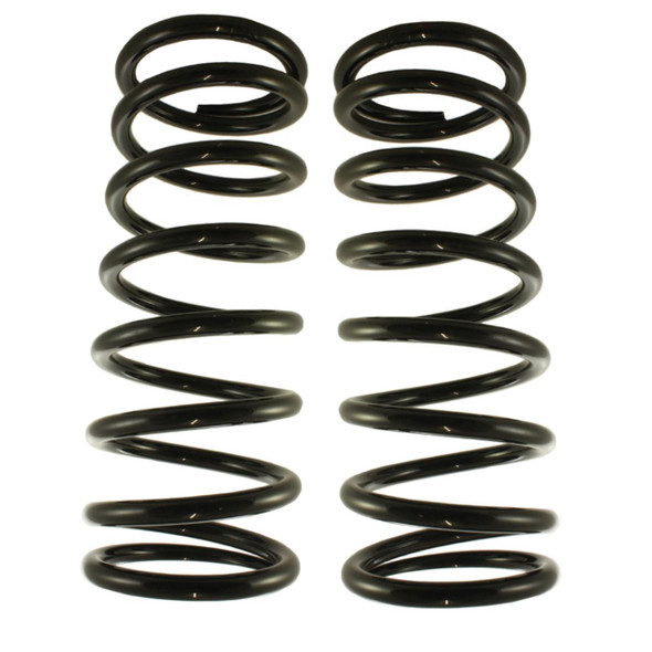 Direct Replacement Front Standard Coil Springs for Defender 90, black coil springs for vehicle suspension.