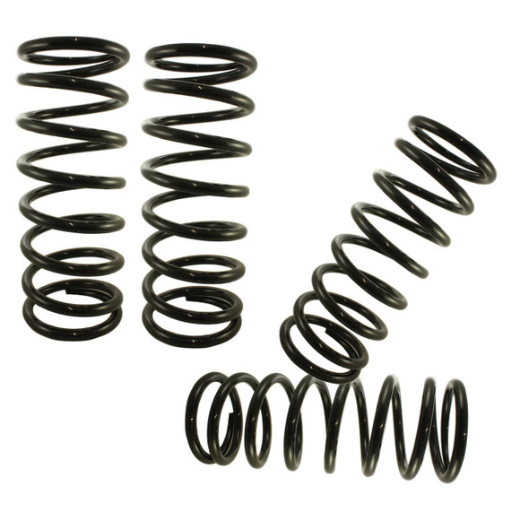Direct Replacement Standard Coil Spring Kit for Defender 90, black coil springs for vehicle suspension replacement.