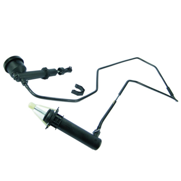 Direct Replacement Clutch Master & Slave Cylinder for Freelander 1, automotive clutch hydraulic components including master and slave cylinders with hydraulic lines.