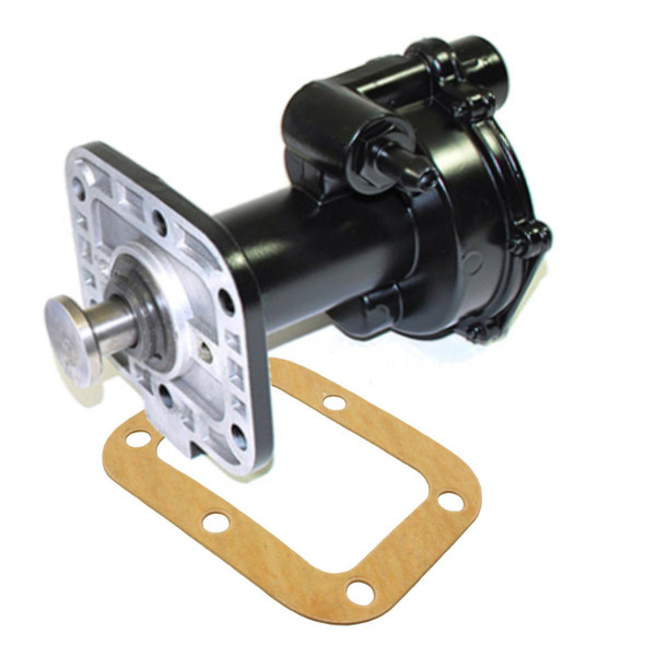Britpart Brake Vacuum Pump & Gasket for Discovery 300TDi, black mechanical automotive part with metallic mounting plate and beige gasket.