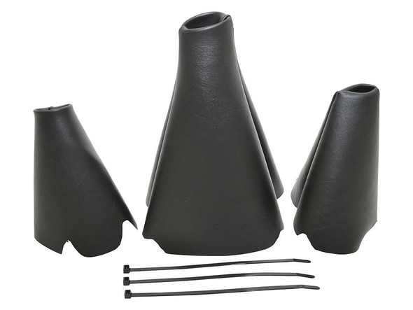 Britpart Gear Box Lever Boot Gaiter Re-Trim Kit - DA5496 for Discovery 1/2, black gear shift lever boot gaiter set with four securing clips.