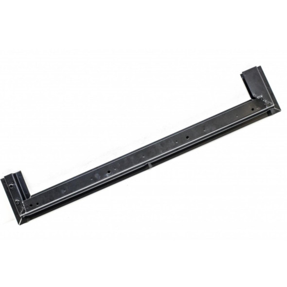 DDS Metal Services Front Right Door Frame Bottom Repair Section for Defender, vehicle door repair metal section with mounting holes, black finish.