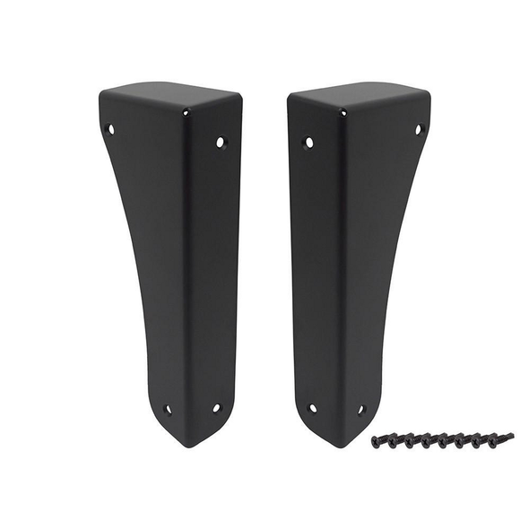 Britpart Seat Box Corner Protectors for Defender, black plastic corner guards on vehicle seat box to prevent damage and enhance durability.