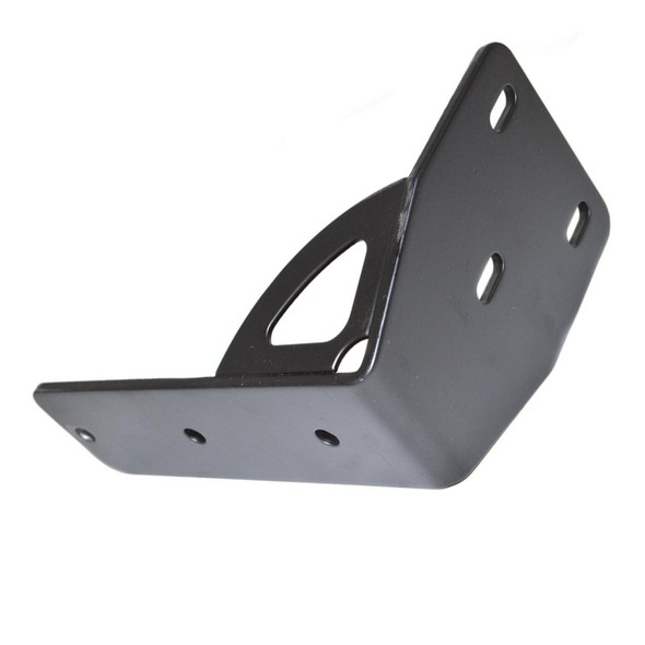 ARB 4X4 Accessories ARB Awning Mounting Bracket With Gusset, black metal mounting bracket with multiple holes for secure attachment.