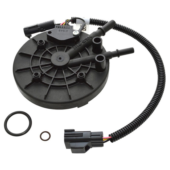 Clarcor High-Quality OEM Fuel Filter Housing & Water Sensor Repair Kit for Discovery 3, Discovery 4, and Range Rover Sport, black plastic fuel filter housing with water sensor and wiring harness.
