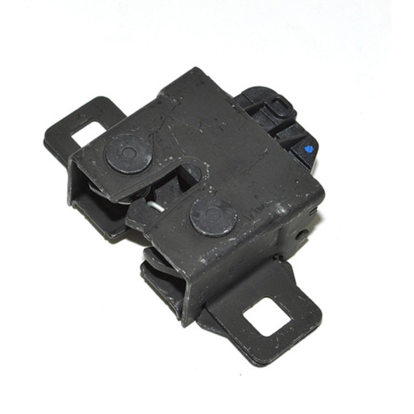 Britpart Bonnet Catch Anti Theft Alarm Switch for Discovery 3 & 4, black metal vehicle part with mounting brackets and switch mechanism for vehicle security.