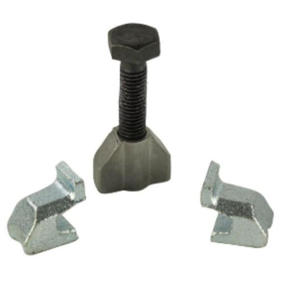 Direct Replacement Range Rover P38 Hand Brake Adjuster Kit, includes metal adjusting screw and two silver mounting clips.